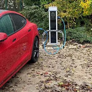 red car charging