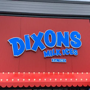 a close up of a sign on a building